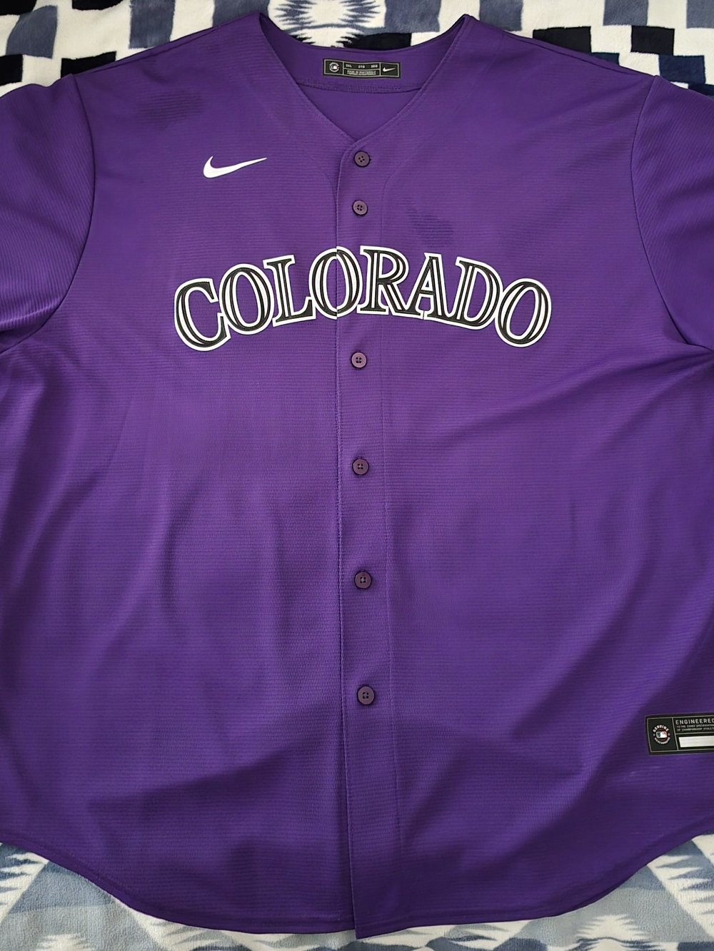 Nike Purple MLB Colorado Rockies Baseball Jersey